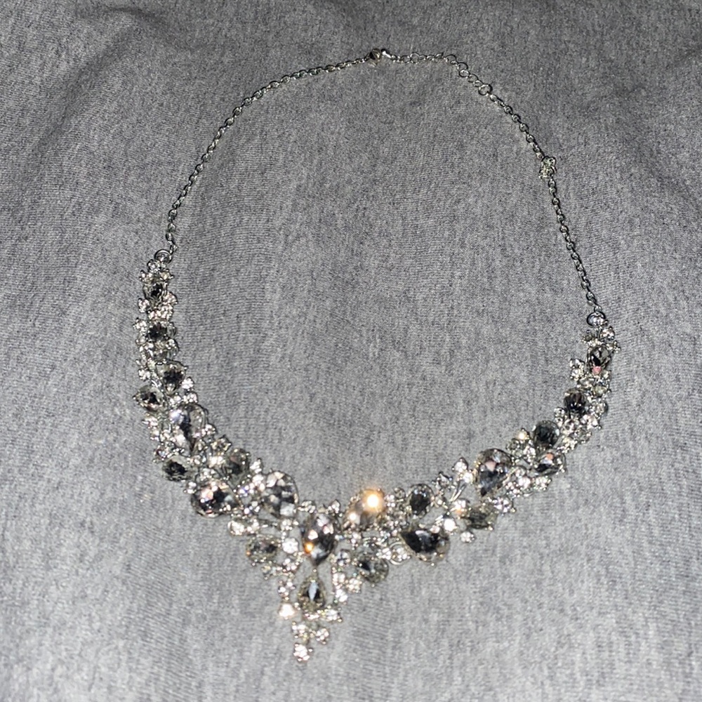 clear crystal necklace
